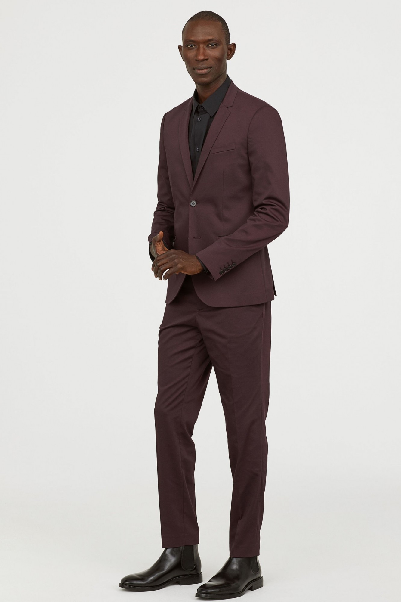 

Брюки H&M костюмные  () бордовые 26-0010, Брюки H&M костюмные 46 (32) бордовые 26-0010