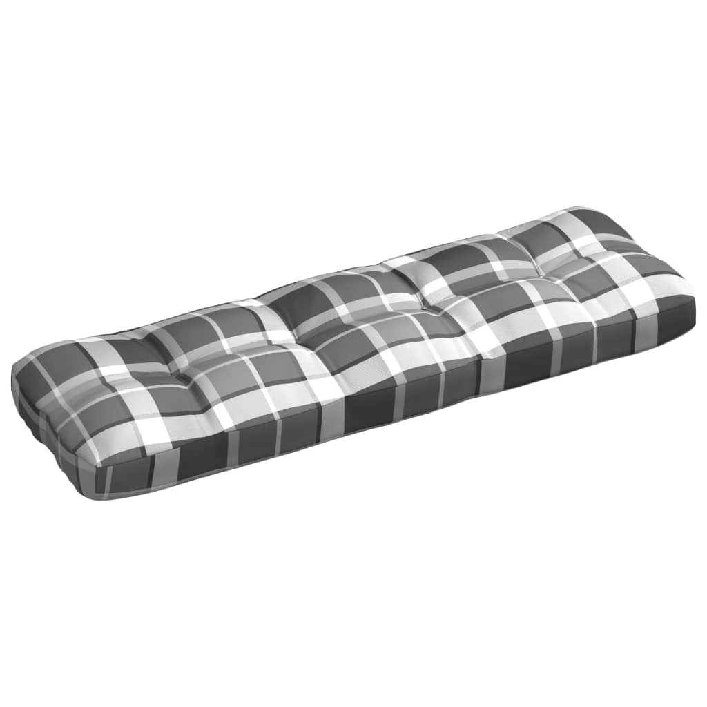 

Подушка для садового дивана Shumee сіра картата 120x40x12 см тканина 314482