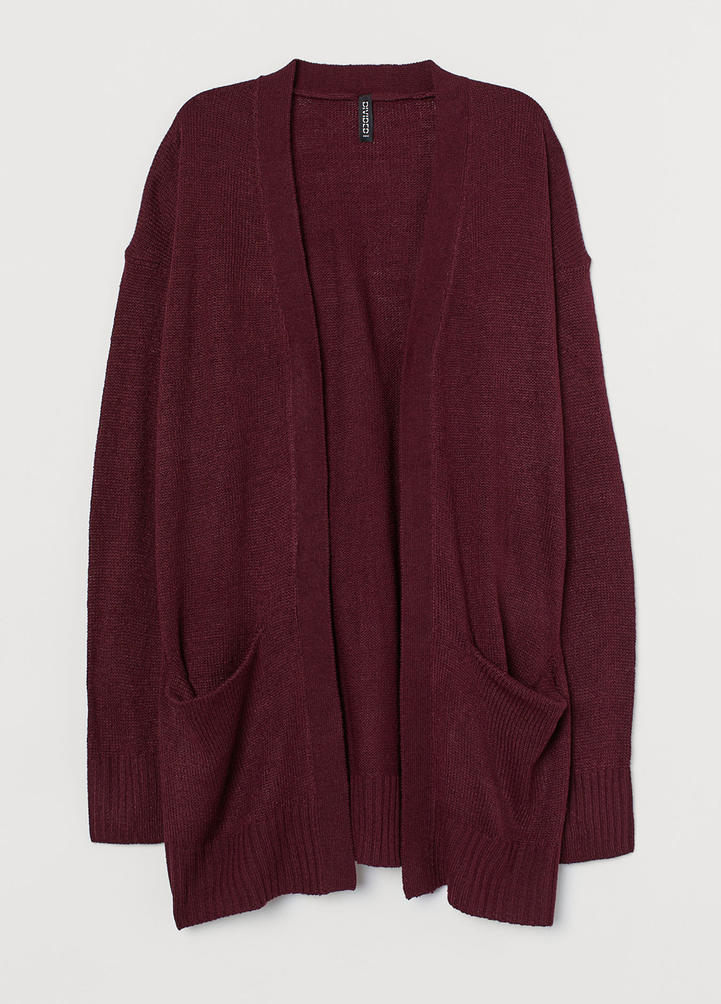

Кардиган H&M M Темно-бордовый 0687524_бордо_02