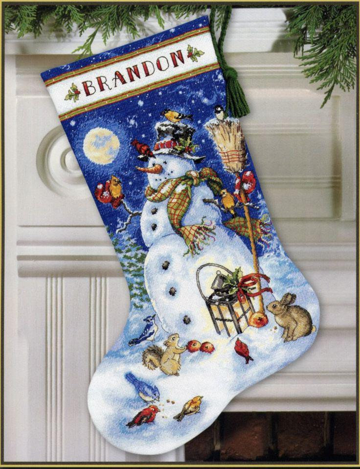 

Набор для вышивания Dimensions Snowman and Friends Stocking