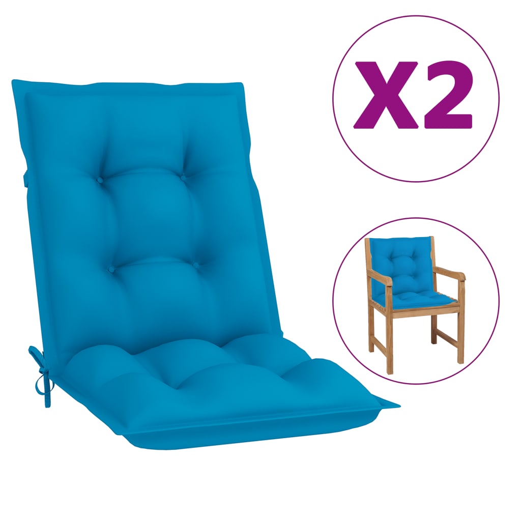 

Подушки для садового стільця Shumee 2 шт. Сині 100x50x7 см 314290