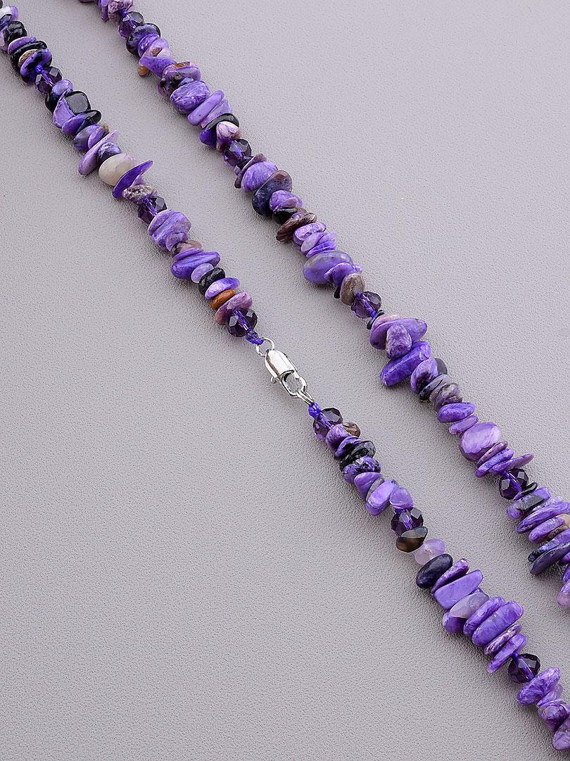 

Бусы 'SUNSTONES' Чароит 50 см.075175