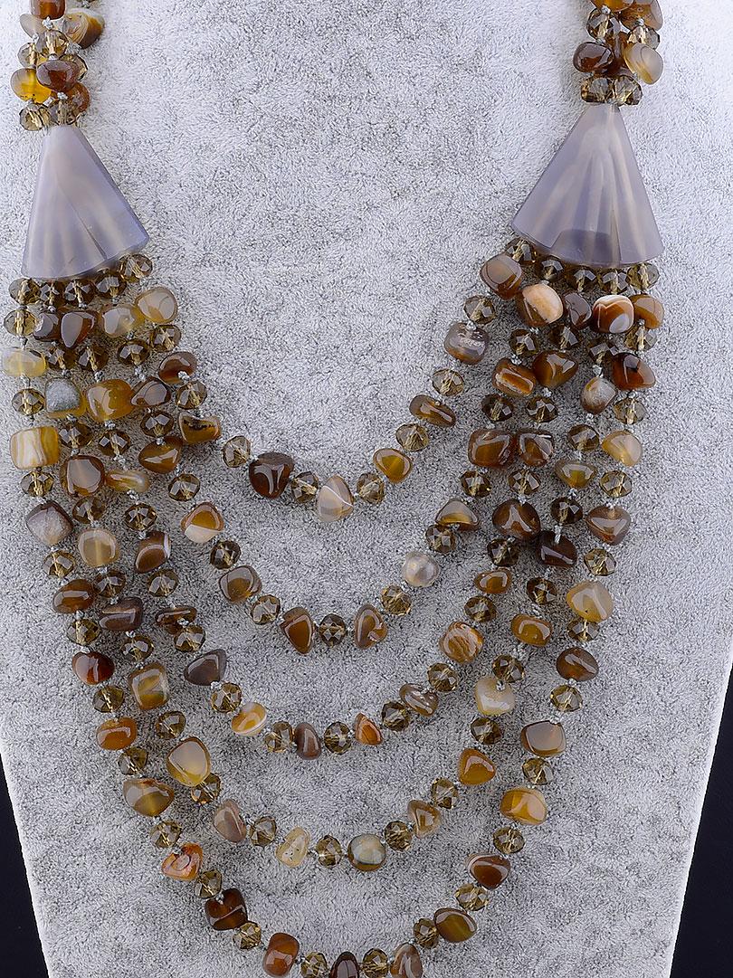 

Бусы Агат 55 см.021707