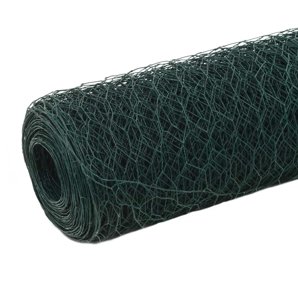 

Паркан із дротяної сітки Shumee 25x12 м сталь та ПВХ зелений 143260