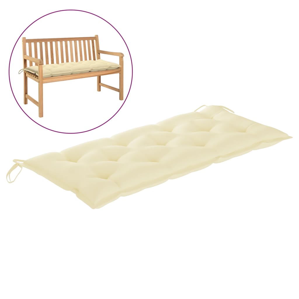 

Подушка для садової лавки Shumee вершкова 120x50x7 см тканина 314946