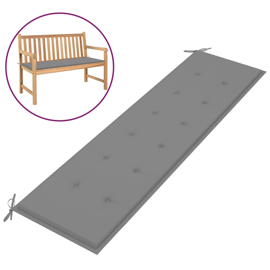 

Подушка для садової лавки Shumee сірий колір 180x50x3 см 43196
