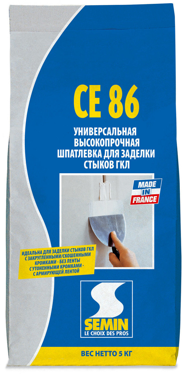 

Шпаклівка тріщиностійка Semin CE-86 5 кг