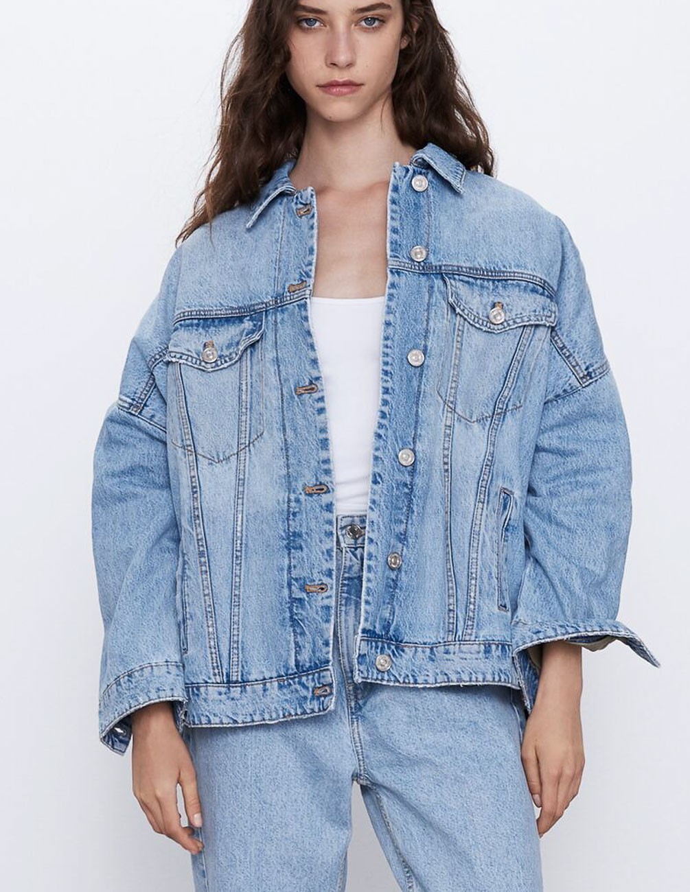 

Джинсовая куртка Zara утепленная -L синяя джинс 19-0024, Джинсовая куртка Zara утепленная M-L синяя джинс 19-0024