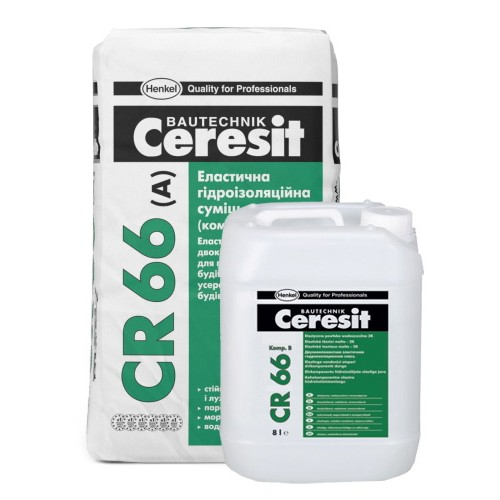 

Гідроізоляція Ceresit CR66 17.5кг + 5л еластична
