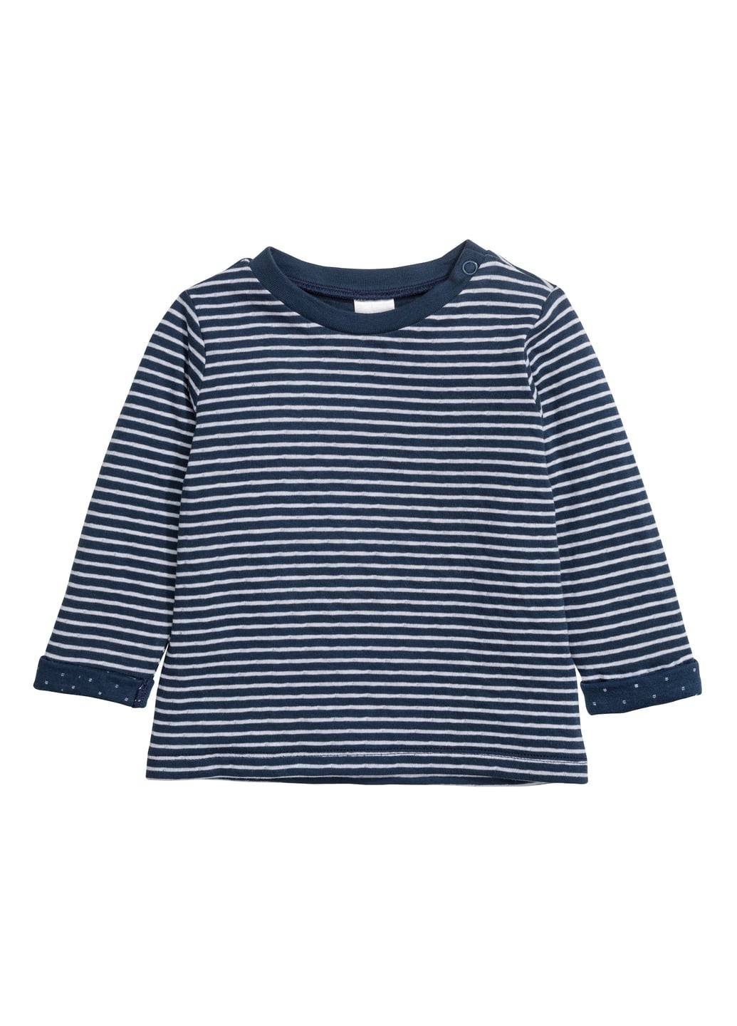 

Лонгслив H&M из органического хлопка 80 синий в полоску 4-0044