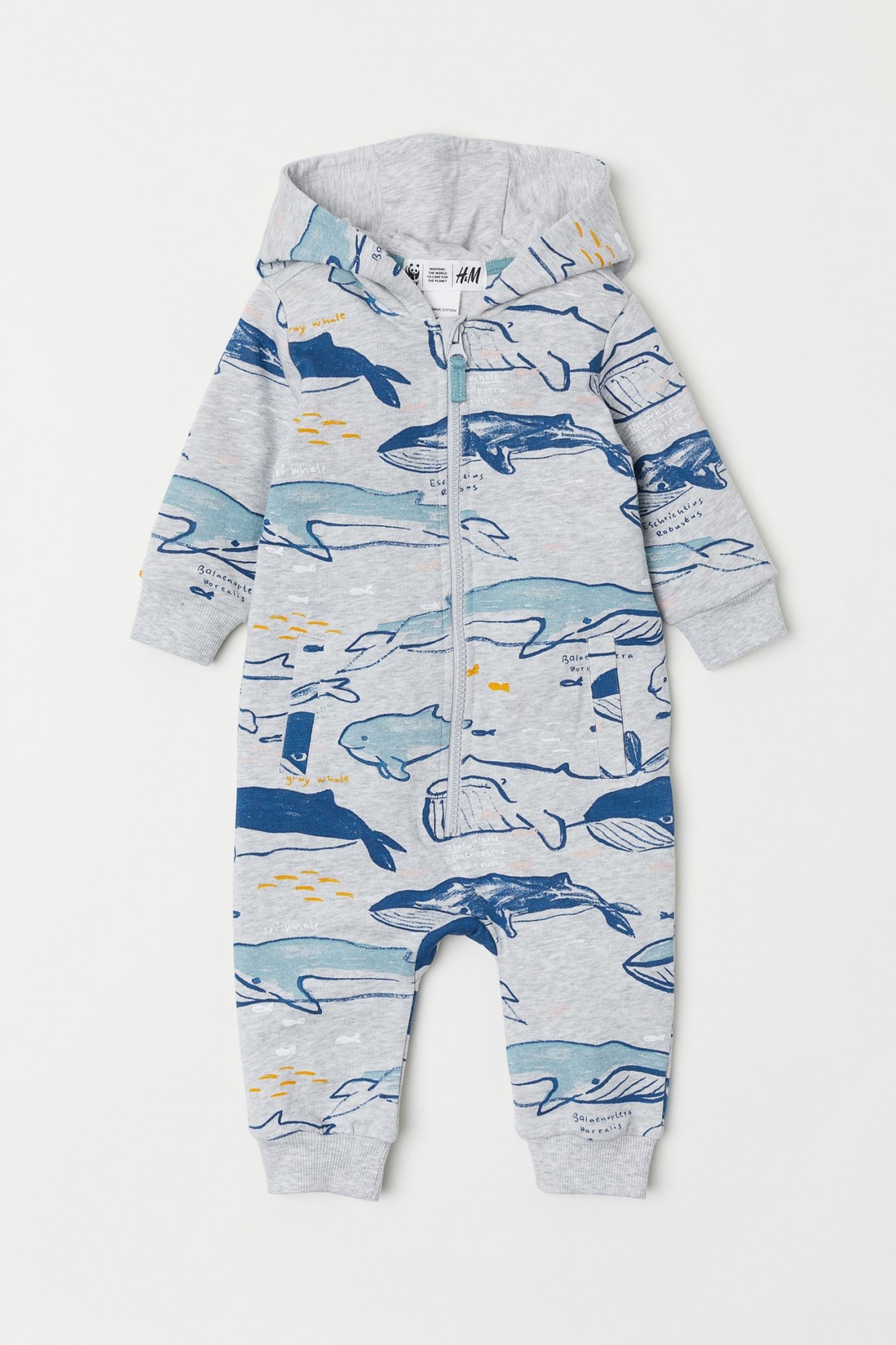 

Комбинезон H&M из футера 68 серый 2-0041