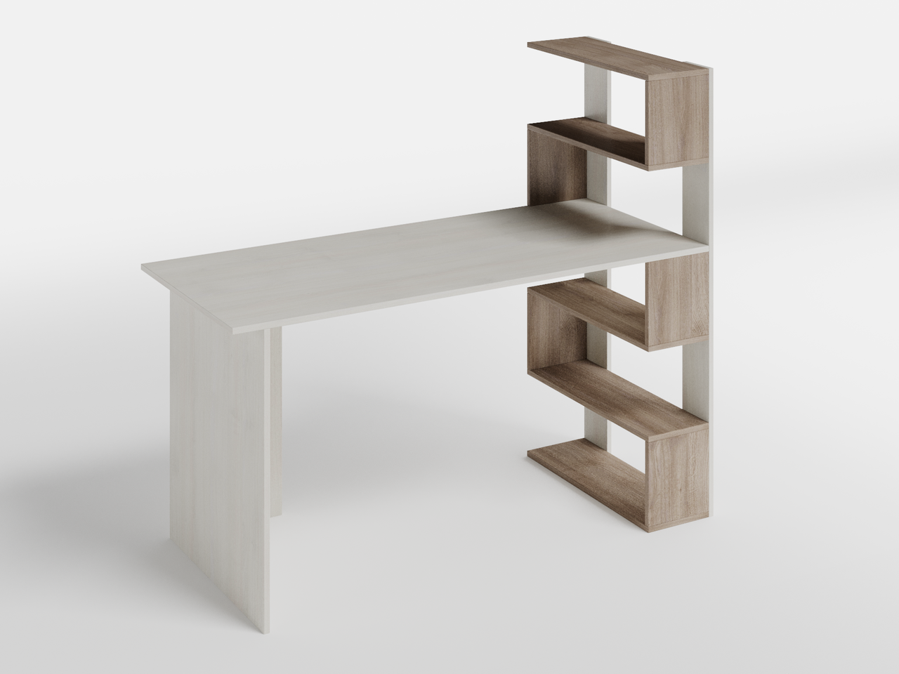 

Стол письменный Меблева Площа СП-4 Шамони светлый + Шамони темный (141.6х60х123 см)