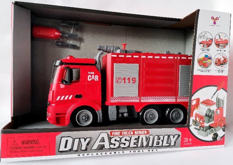 

Конструктор Yiwan Toys Пожарная машина звук, инерция, брызгает водой (YW 9080 C)