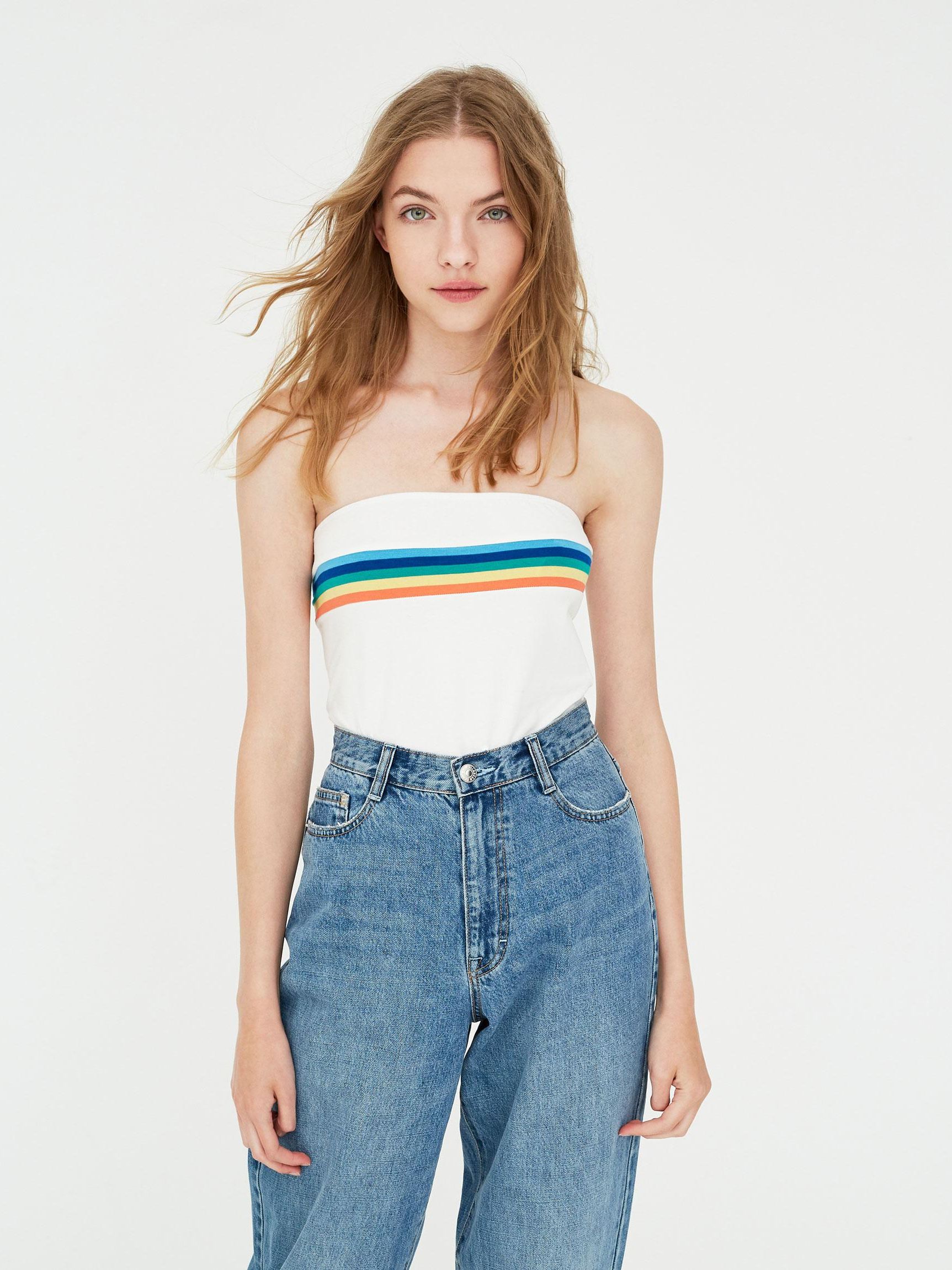 

Топ Pull & Bear 9238327250-AAXL  Белый, Топ Pull & Bear 9238327250-AAXL S Белый