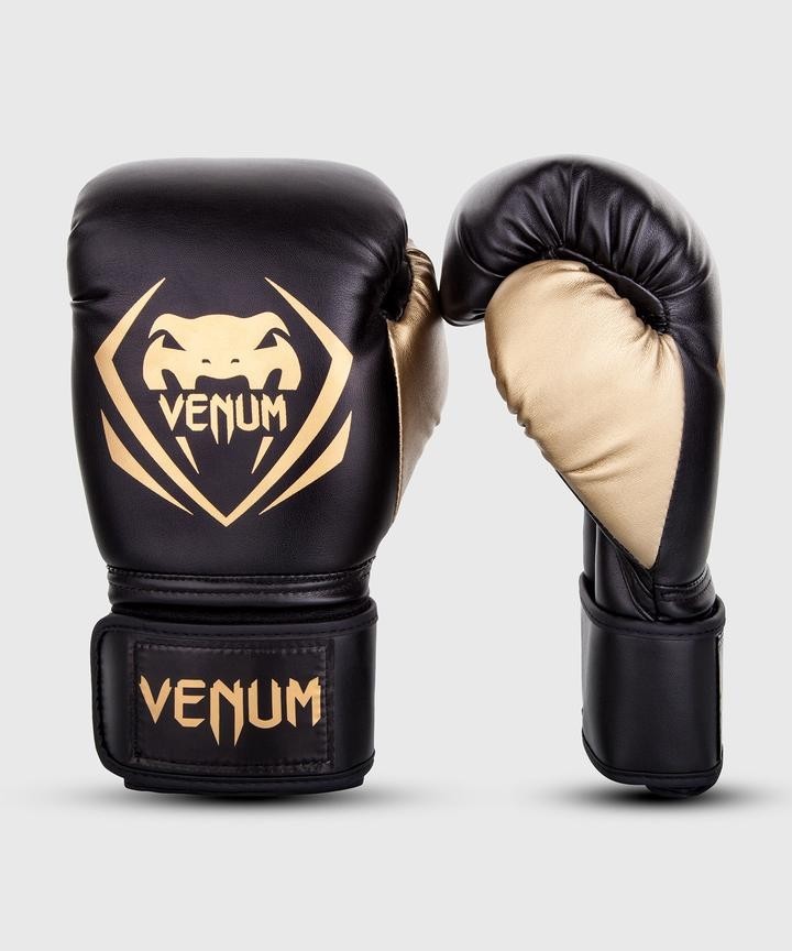 

Боксерские перчатки Venum Contender Boxing Gloves Черно-золотые 12 унций