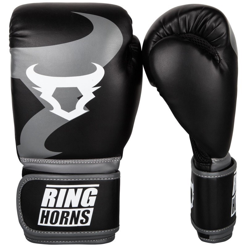 

Перчатки Ringhorns Charger Boxing Gloves Черно-серые 16 унций