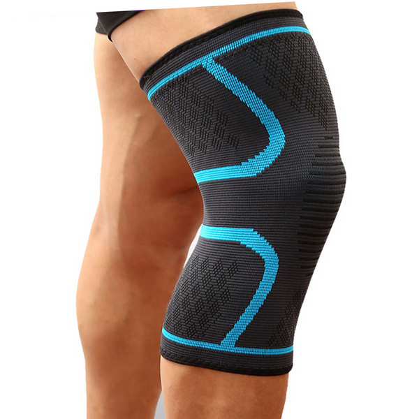 

Наколенник Эластичный с силиконовым держателем BOER Бандаж на Колено Компрессионный Фиксатор, Наколенник Спортивный M Черный-Синий NB7718