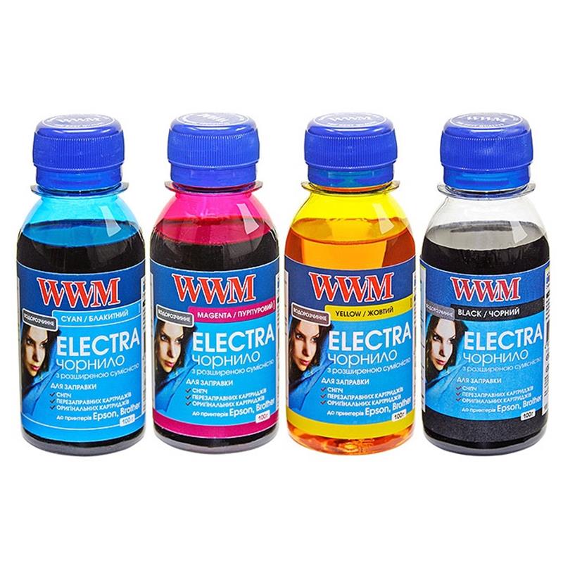 

Комплект чернил WWM EPSON Universal Electra для Epson серий Stylus C/CX, T/TX, S/SX Stylus Office B/BX, T/TX, Stylus Photo; Stylus Photo R/RX, T/TX, P/PX В/C/M/Y (ELECTR.SET42) 4*100