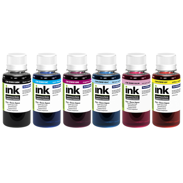 

Комплект чернил CW Epson L800/810/850 BK/С/LC/LM/M/Y (CW-EW810SET01) 6*100г