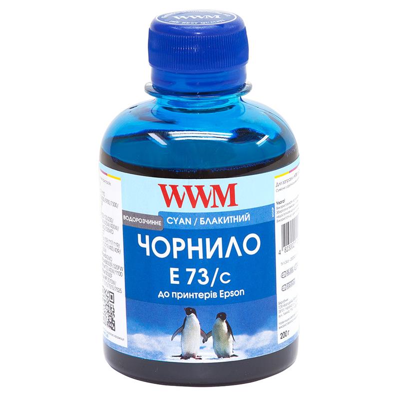 

Чернила WWM для EPSON Stylus CX3700/T26/TX106/SX125 (Cyan) (E73/C) 200г