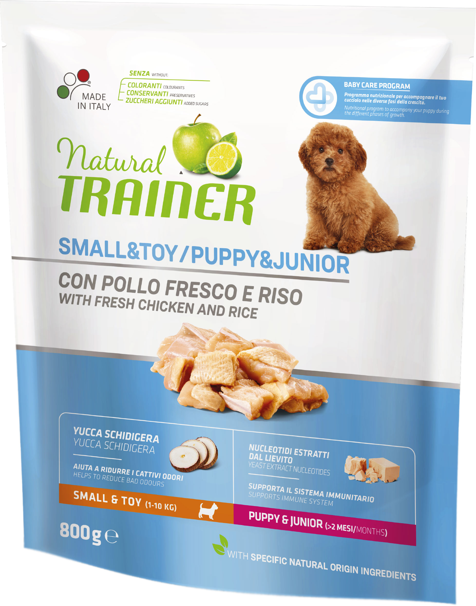 

Сухой корм Trainer Natural Super Premium Puppy&Junior Mini для щенков мелких пород до 10 месяцев 0.8 кг