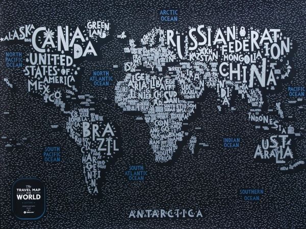 

Cкретч-карта 1DEA.me "Travel Map Letters World"