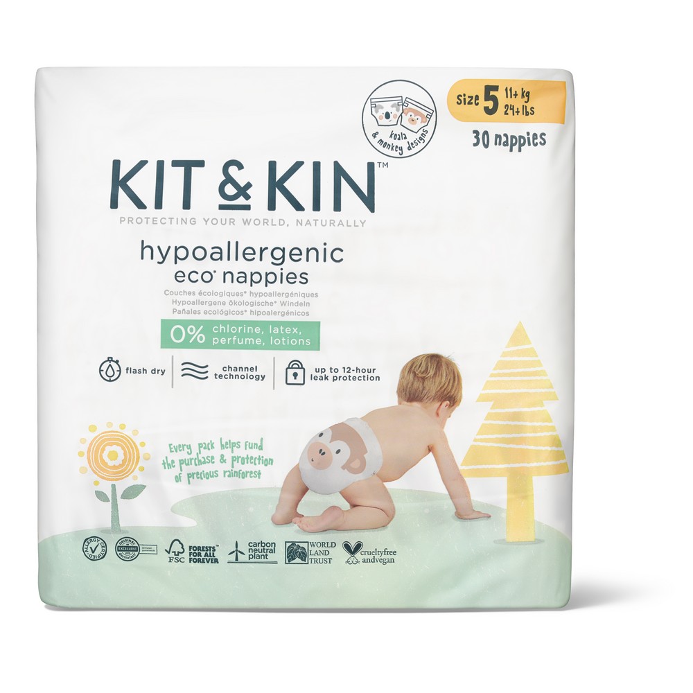 

Эко - подгузники Kit & Kin размер 5 (12+ кг), 30 шт
