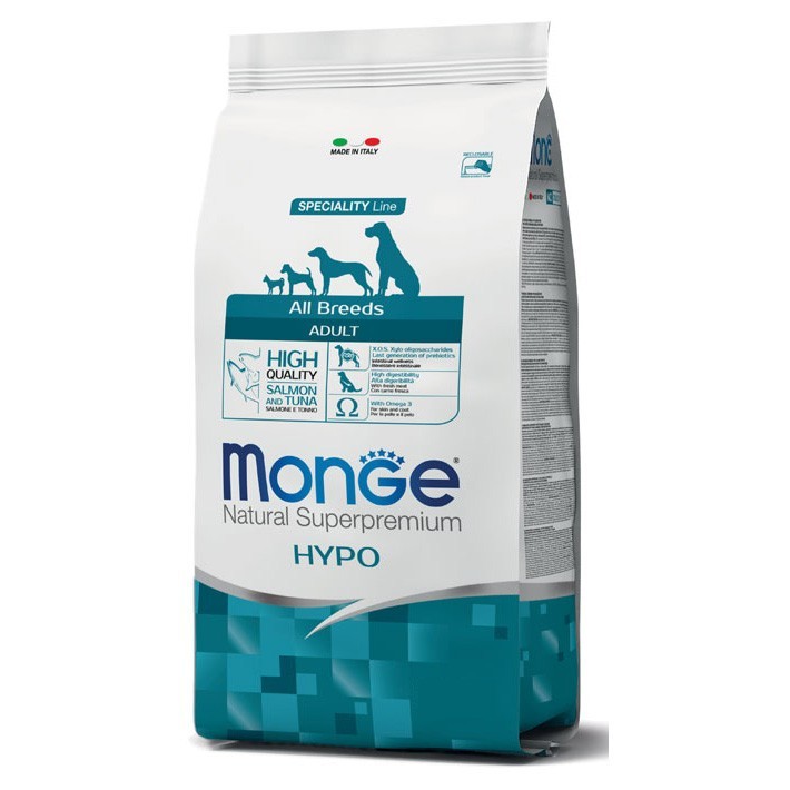 

Сухой гипоаллергенный корм для собак всех пород Monge Hypoallergenic All Breeds 15 кг
