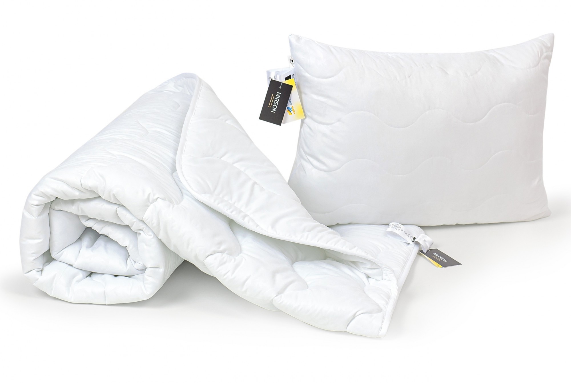 

Набор хлопковый MirSon Всесезонный №1705 220x240 см Eco Light White Одеяло + подушка 50*70 средняя