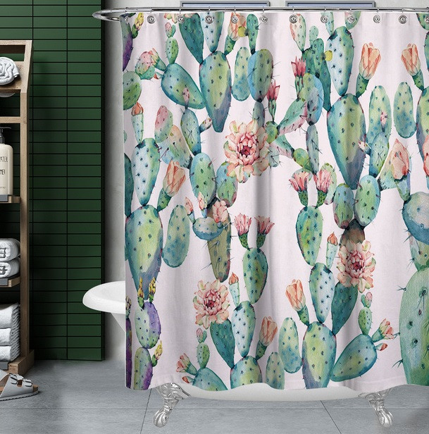 

Шторка для ванной и душа Pink flowering cactus 180х200 см (21124)