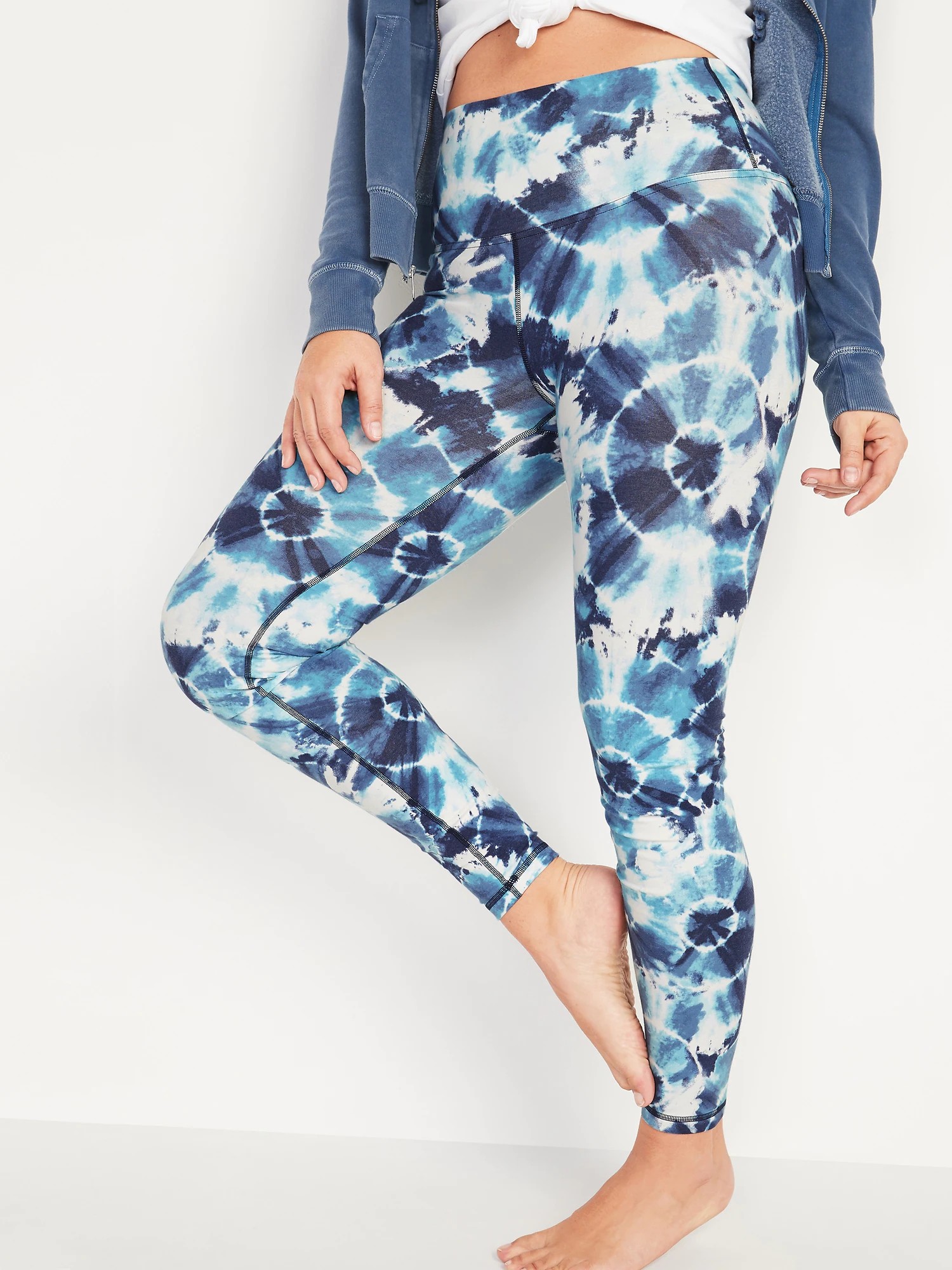 

Спортивные леггинсы Old Navy 651565328  Белые с голубым и синим, Спортивные леггинсы Old Navy 651565328 M Белые с голубым и синим
