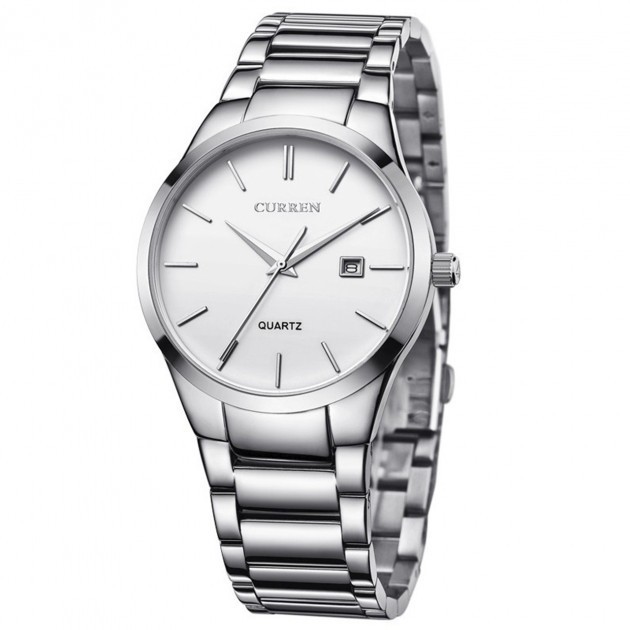 

Мужские наручные часы Curren 8106 Silver-White (1008-0224)