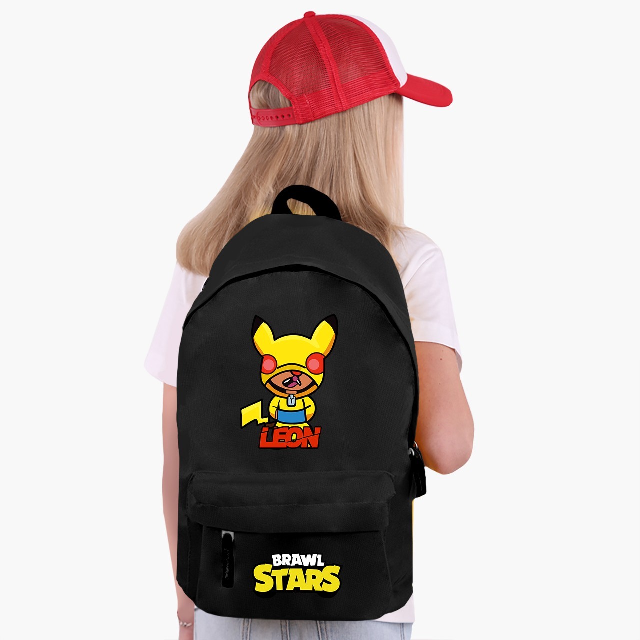 

Рюкзак детский Бравл Старс Леон Пикачу (Brawl Stars Leon Pikachu) (9263-2601) 17 л Черный