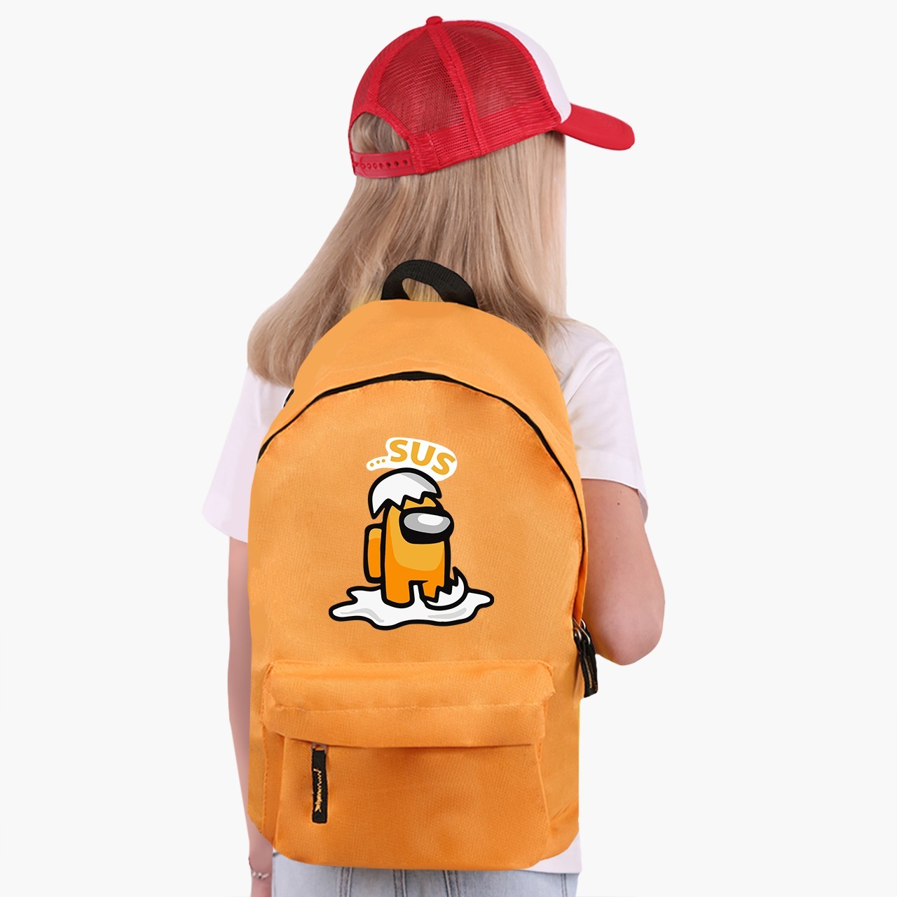 

Рюкзак детский Амонг Ас Мистер яйцо (Among Us Mister egg) (9263-2597) 17 л Оранжевый