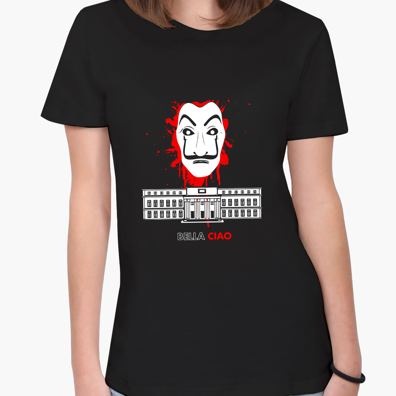 

Футболка женская Бумажный дом (La casa de papel Netflix) (8976-1629-1)  Черная, Футболка женская Бумажный дом (La casa de papel Netflix) (8976-1629-1) S Черная