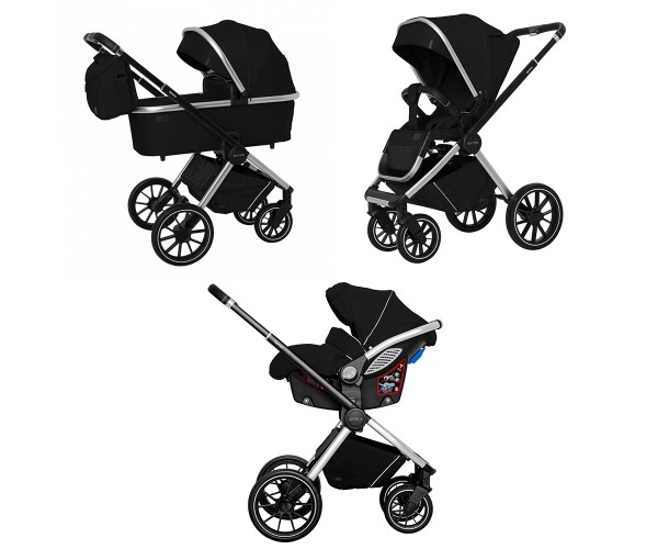 

Коляска универсальная CARRELLO Optima CRL-6504 (3in1), Черная