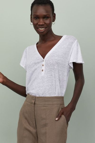 

Футболка H&M S белая (1204-308)