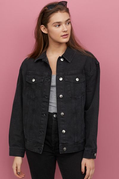 

Джинсовая куртка H&M S черная (1204-255)
