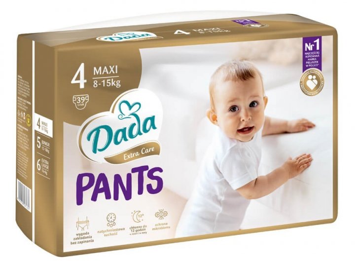 

Подгузники-трусики Dada extra care 4 размер ( 8-15 кг ) Box 78шт ( 2уп*39шт )