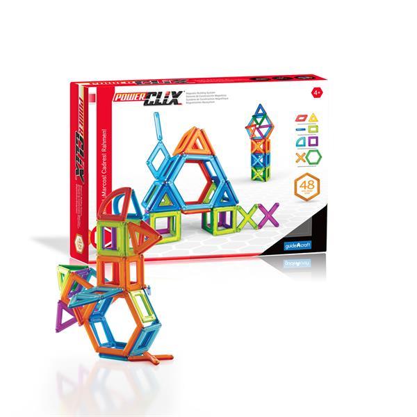 

Магнитный конструктор Guidecraft PowerClix Frames, 48 деталей (G9200)
