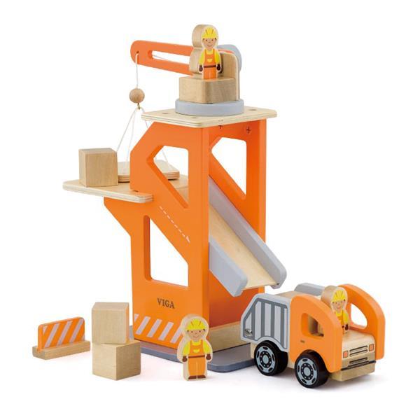 

Деревянный игровой набор Viga Toys Подъемный кран и самосвал (51616)