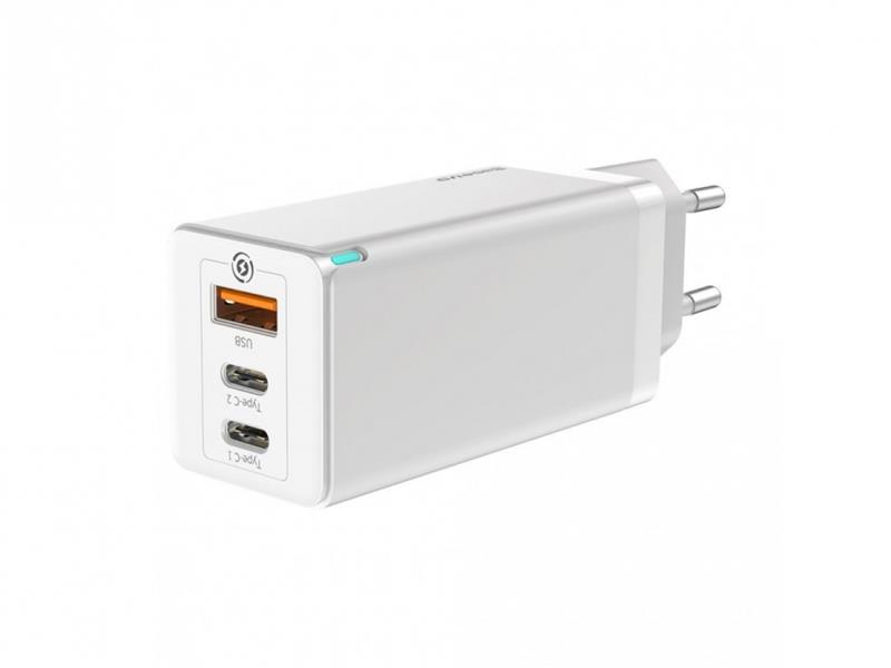 

Сетевое зарядное устройство Baseus GaN Travel (3USB) 65W White (CCGAN-B02)