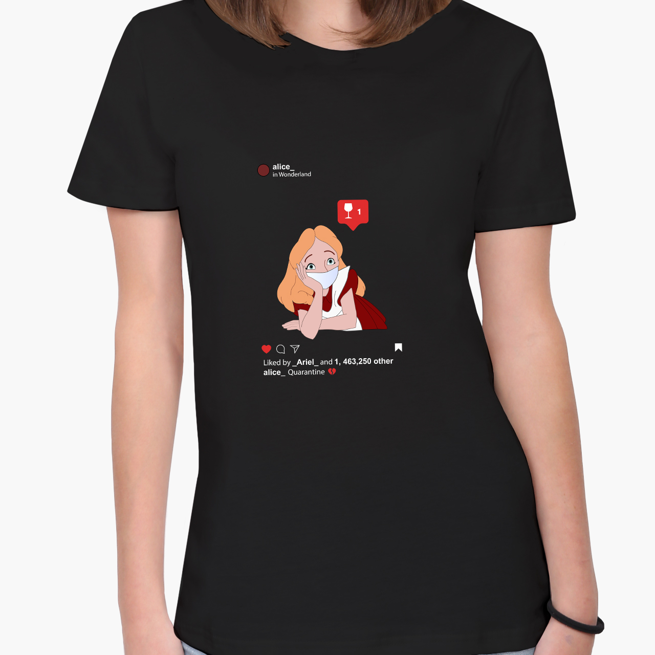 

Футболка женская Дисней Карантин (Disney Quarantine) (8976-1419-5) XXL Черная