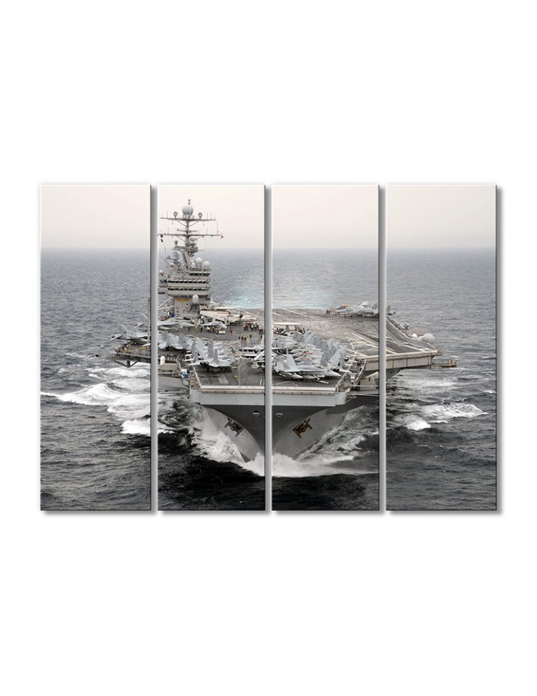 

Модульная картина Artel «Авианосец военно-морской флот сша теодор рузвельт» 4 модуля 70x105 см