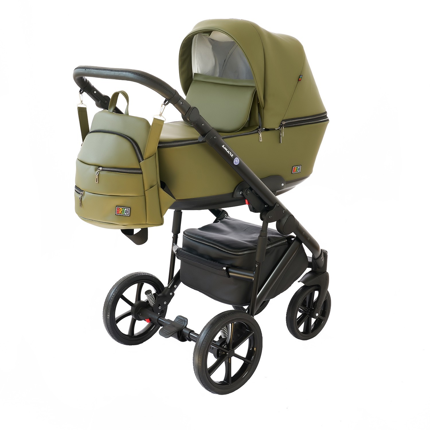 

Универсальная коляска Broco Smart 2 в 1 Olive