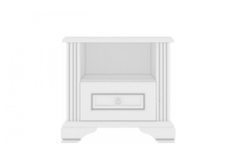 

Тумбочка прикроватная 1S в спальню из ЛДСП и МДФ Вайт Gerbor цвет сосна серебрянная