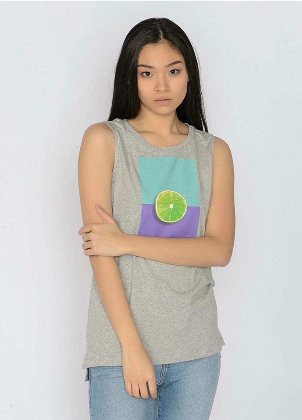 

Майка United Colors of Benetton BEN32162 S серый комбинированный