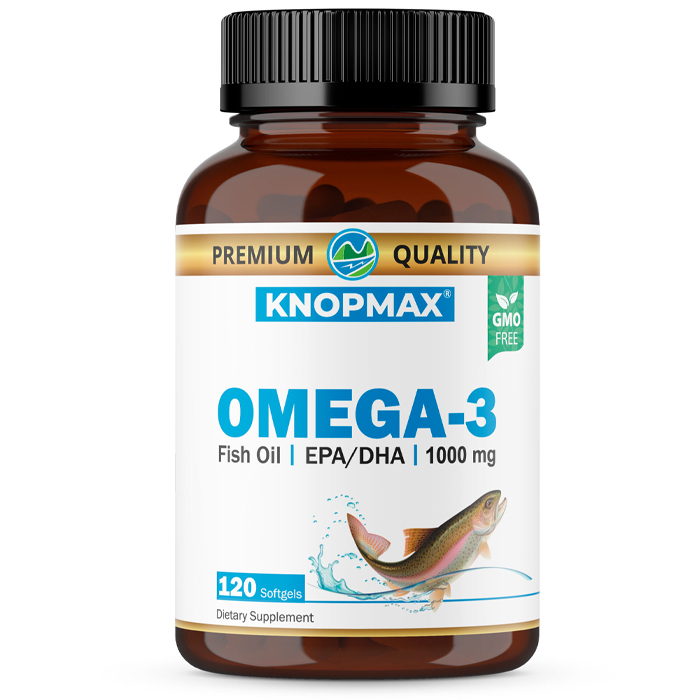 

Жирные кислоты Омега 3 1000 мг Bio KnopMax - 120 желатиновых капсул