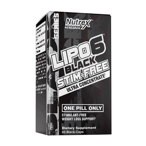 

Жиросжигатель Nutrex Lipo 6 Black Stim-Free Ultra Concentrate 60 капсул