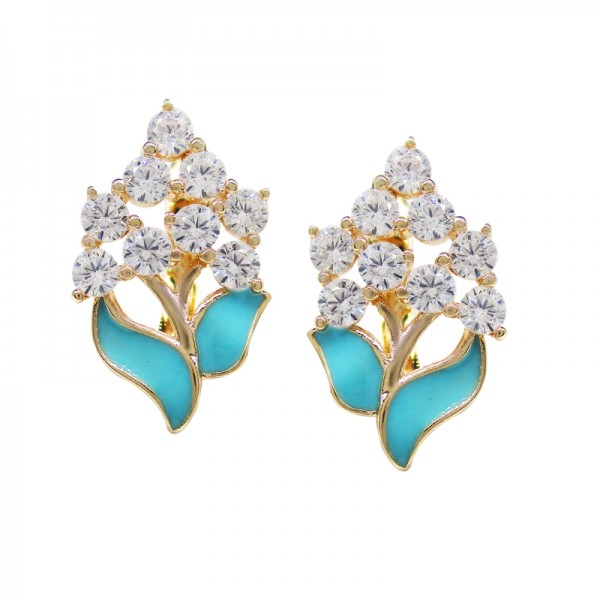 

Серьги Xuping с эмалью и белыми фианитами позолота 18К 4915000